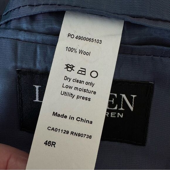 Ralph Lauren Blazer Mens Slim Fit Black Label Wool Sport Coat Blazer Size 46R - Picture 8 of 9